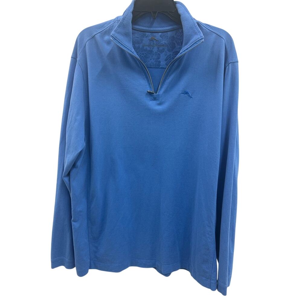 Tommy Bahama Men’s Kohala Peak Light Blue Quarter-Zip Pullover Size L